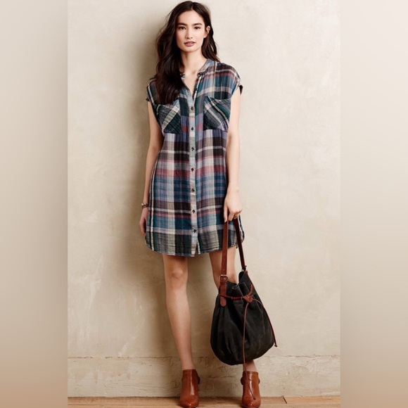 Anthropologie Dresses & Skirts - New Anthropologie Holding Horses Mixed Plaid Dress